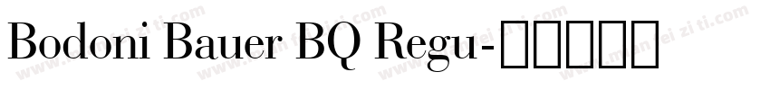 Bodoni Bauer BQ Regu字体转换